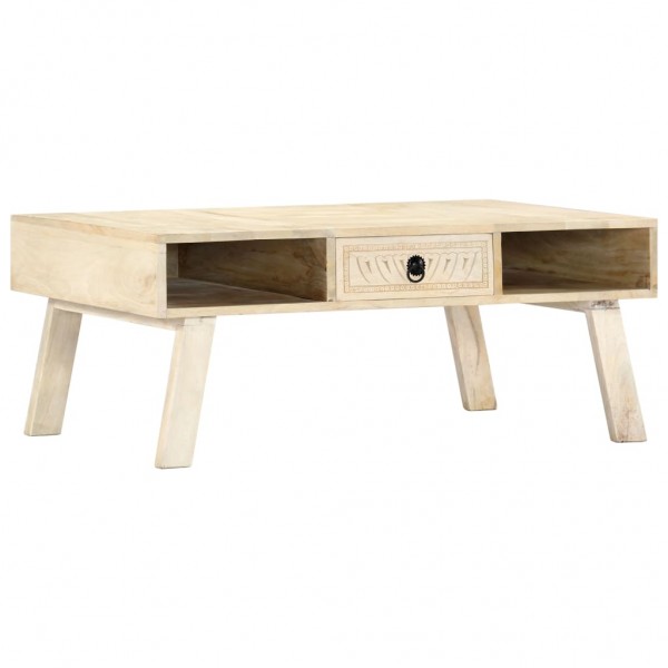 Mesa de centro de madera maciza de mango 100x60x40 cm D