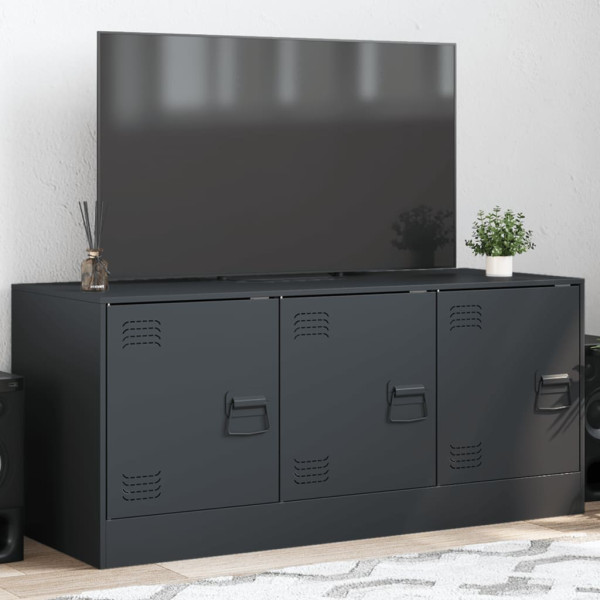 Mueble para TV de acero gris antracita 99x39x44 cm D