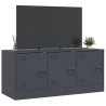Mueble para TV de acero gris antracita 99x39x44 cm 5