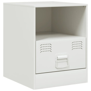 Mesa de cabeceira 34.5x39x44 cm aço branco H