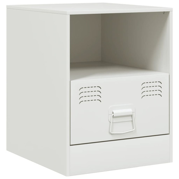 Mesa de cabeceira 34.5x39x44 cm aço branco M 2