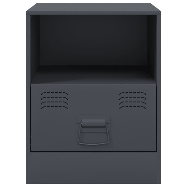 Mesitas de noche 2 unidades gris antracita 34.5x39x44 cm M 5