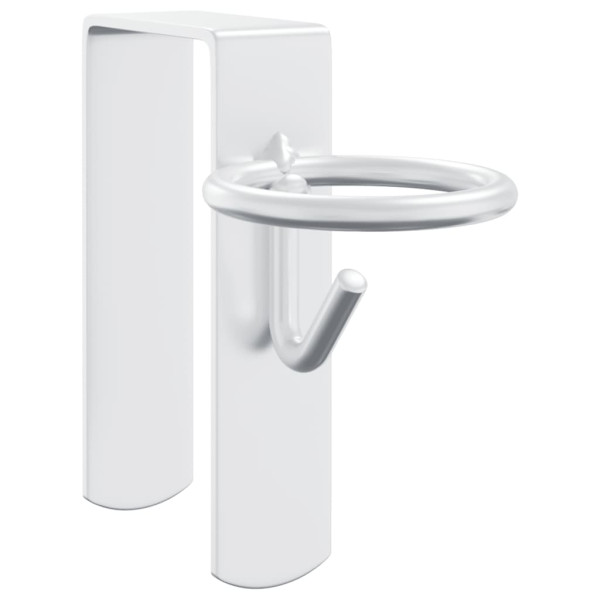 Ganchos portáteis para baldes 3 pcs aço prateado M 4