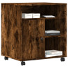 Soporte para impresora con ruedas roble ahumado 60x50x67 cm 4