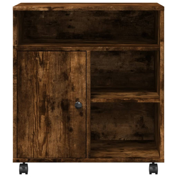 Soporte para impresora con ruedas roble ahumado 60x50x67 cm M 5