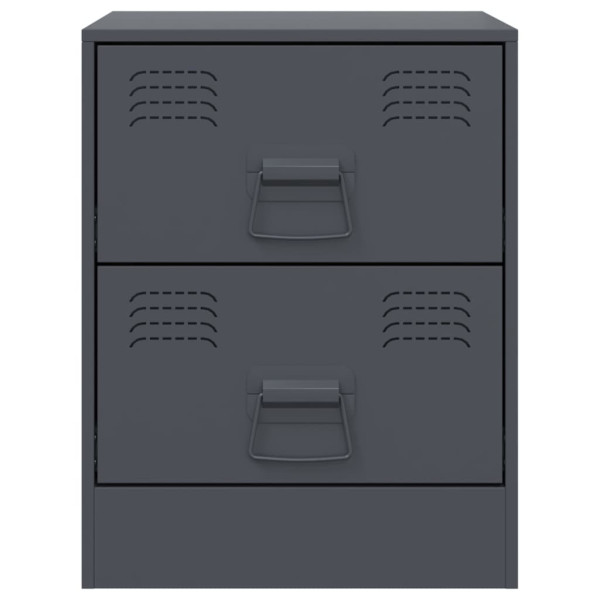 Mesas de cabeceira 2 pcs 34.5x39x44 cm aço antracite M 5