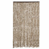 Cortina antimoscas chenilla beige y marrón 118x220 cm 3