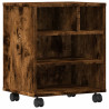 Suporte para impressora com rodas 41x32x48 cm carvalho fumado 2