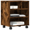 Soporte para impresora con ruedas roble ahumado 41x32x48 cm 4