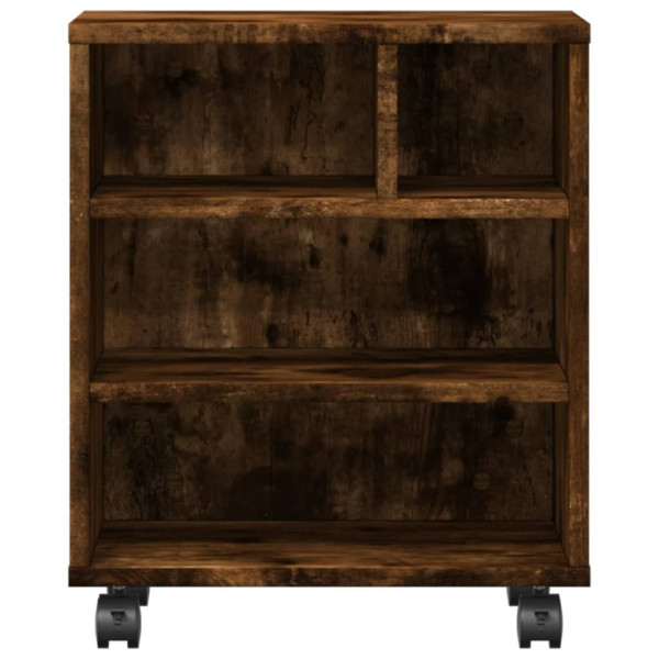 Soporte para impresora con ruedas roble ahumado 41x32x48 cm M 5