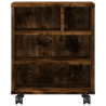 Soporte para impresora con ruedas roble ahumado 41x32x48 cm 5