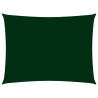 Toldo de vela rectangular de tela oxford verde oscuro 5x7 m 1