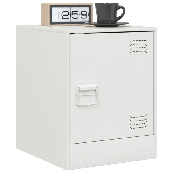 Mesa de cabeceira 34.5x39x44 cm aço branco M 4