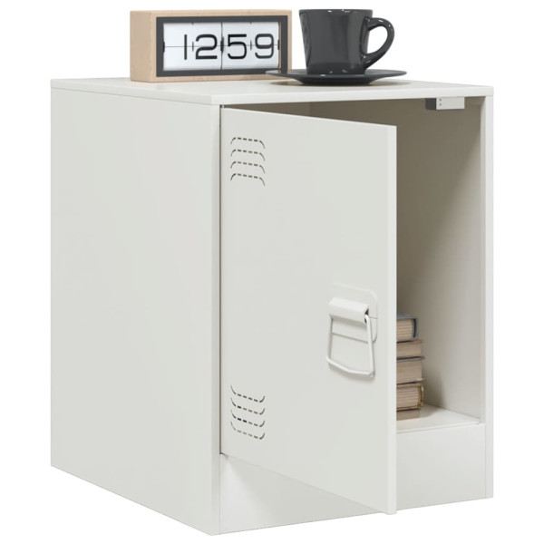 Mesa de cabeceira 34.5x39x44 cm aço branco M 5