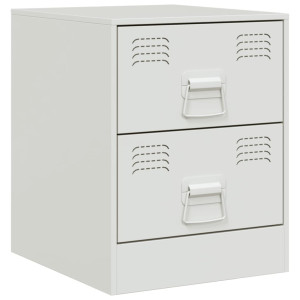 Mesa de cabeceira 34.5x39x44 cm aço branco H
