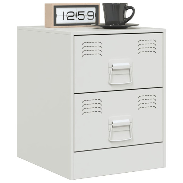 Mesa de cabeceira 34.5x39x44 cm aço branco M 4