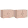 Móveis de TV 2 pcs 67x39x44 cm aço rosa 2