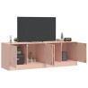 Muebles para TV 2 unidades acero rosa 67x39x44 cm 3