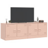 Móveis de TV 2 pcs 67x39x44 cm aço rosa 4