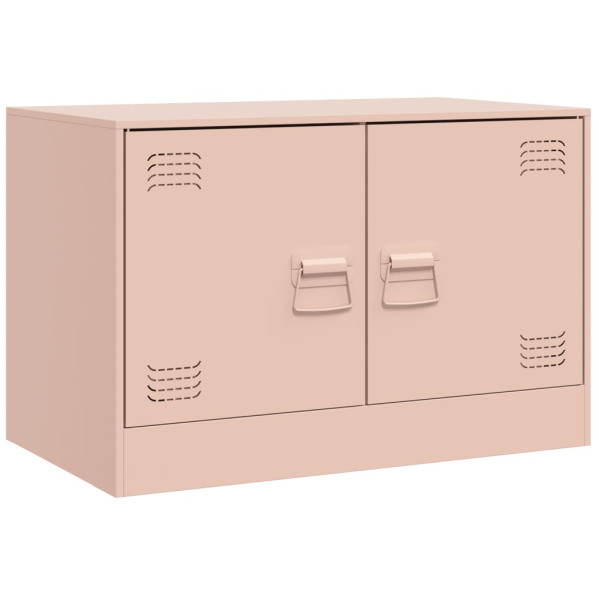 Muebles para TV 2 unidades acero rosa 67x39x44 cm M 5