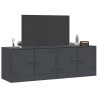 Muebles para TV 2 unidades acero gris antracita 67x39x44 cm 4