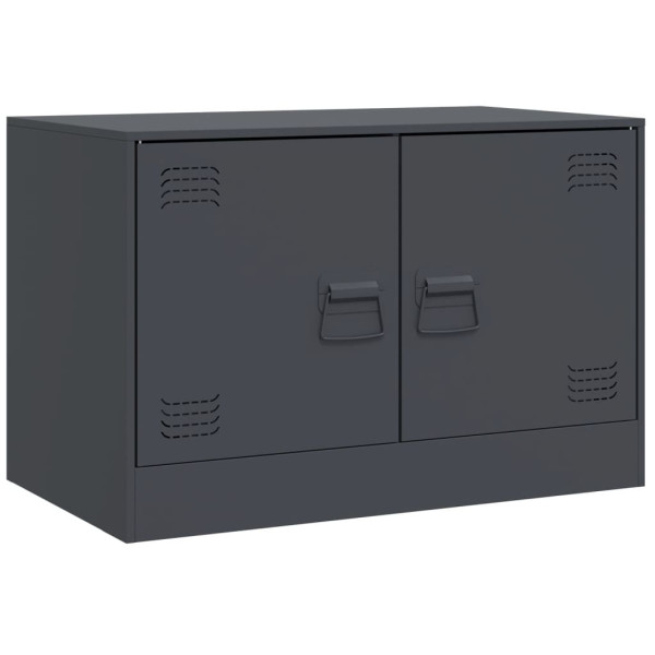 Muebles para TV 2 unidades acero gris antracita 67x39x44 cm M 5