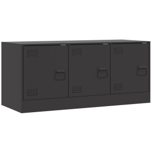 Mueble para TV de acero negro 99x39x44 cm H