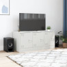 Mueble para TV de acero blanco 99x39x44 cm 3