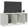 Mueble para TV de acero blanco 99x39x44 cm 4