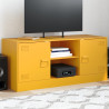 Mueble para TV de acero amarillo mostaza 99x39x44 cm 1