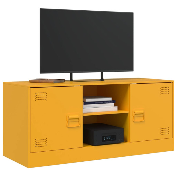 Móvel de TV 99x39x44 cm aço amarelo mostarda M 4