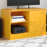 Mueble para TV de acero amarillo mostaza 67x39x44 cm 1