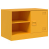 Mueble para TV de acero amarillo mostaza 67x39x44 cm 2