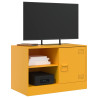 Mueble para TV de acero amarillo mostaza 67x39x44 cm 4