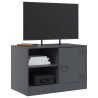 Mueble para TV de acero gris antracita 67x39x44 cm 4