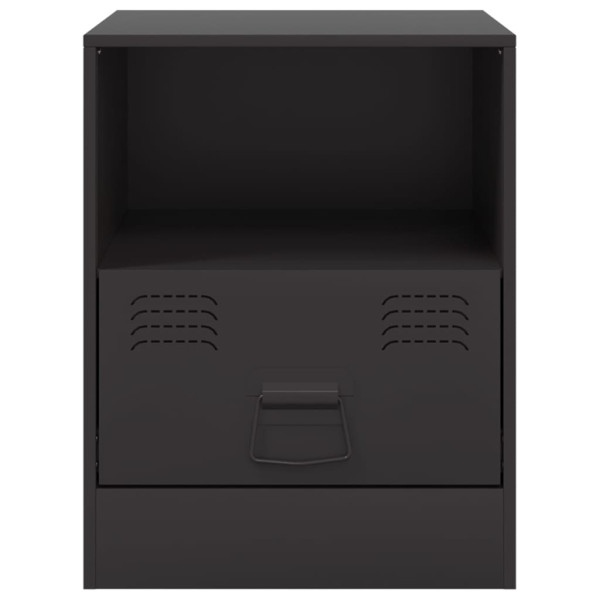 Mesas de cabeceira 2 pcs 34.5x39x44 cm aço preto M 5