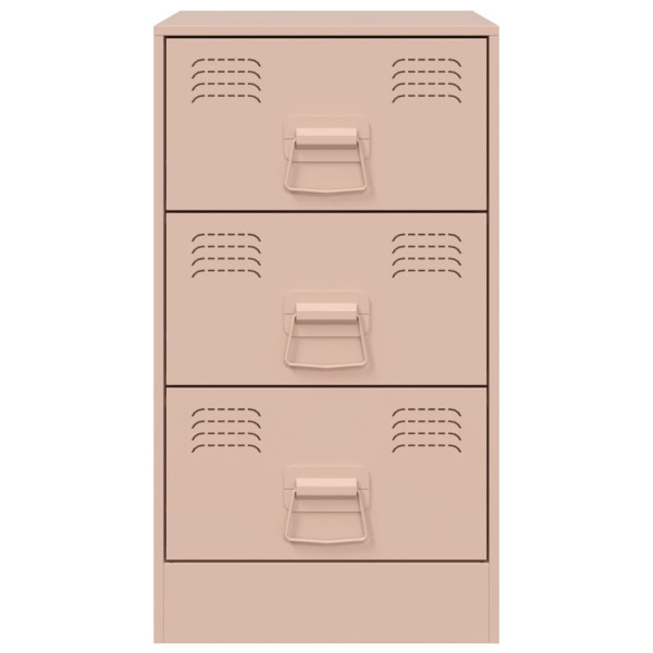 Mesas de cabeceira 2 pcs 34.5x39x62 cm aço rosa M 5