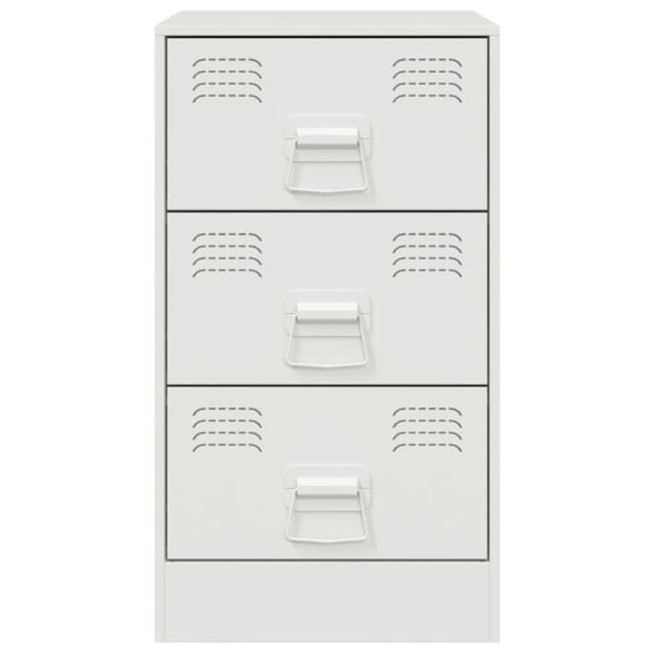 Mesas de cabeceira 2 pcs 34.5x39x62 cm aço branco M 5