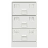 Mesas de cabeceira 2 pcs 34.5x39x62 cm aço branco 5