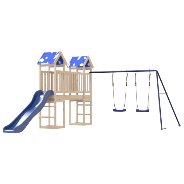 Parque infantil de exterior de madera maciza de pino M 4