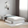 Estrutura cama c/ gavetas 90x190 cm derivados de madeira branco 3