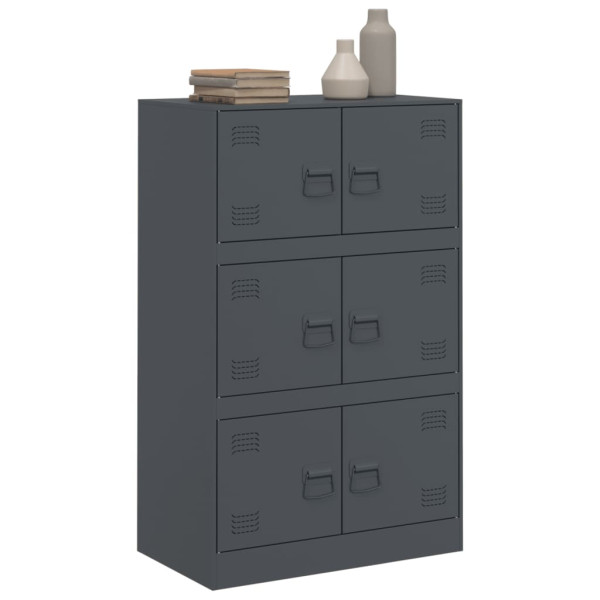 Aparador de acero antracita 67x39x107 cm M 5