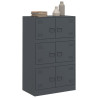Aparador de acero antracita 67x39x107 cm 5
