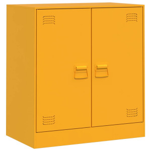 Aparador de acero amarillo mostaza 67x39x73 cm H