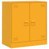 Aparador de acero amarillo mostaza 67x39x73 cm 2