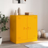 Aparador de acero amarillo mostaza 67x39x73 cm 3
