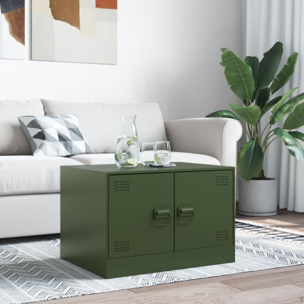 Mesa de centro 67x50x44 cm aço verde azeitona M 3