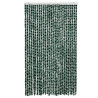 Cortina anti-insetos 118x220 cm chenille verde e branco 3
