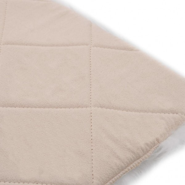 Cojines de sillas 2 uds piel de oveja auténtica blanco 40x40 cm M 5