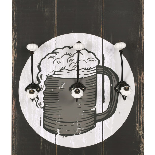 Bengaleiro de parede com 6 ganchos 120x40 cm M 4